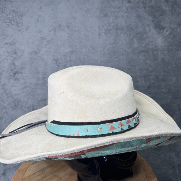 Western Cowboy BULLHIDE FUR Hat BY MonteCarlo HAT COMPANY SMALL SIZE UNISEX - Picture 13 of 14